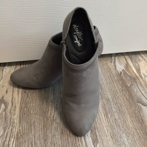 Dexter Dex Flex Gray Heeled Bootie Zip Closure 11